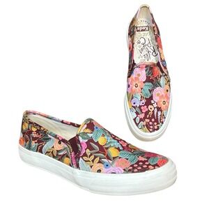 KEDS x RIFLE PAPER CO Garden Party Floral Double Decker Slip On Sneakers Sz 7